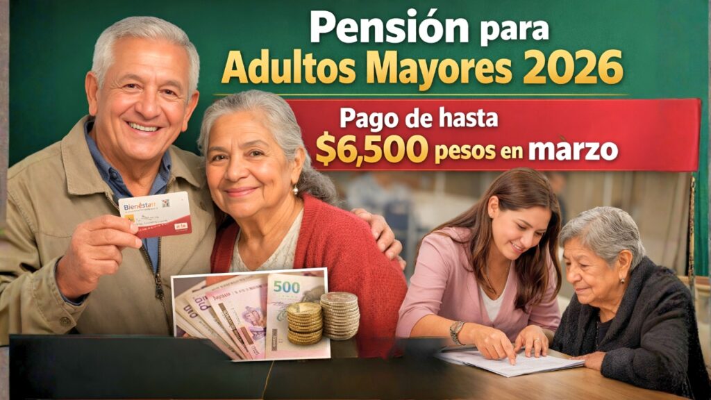 Pensión para Adultos Mayores 2026 en México: pago de hasta $6,500 pesos en marzo, quiénes califican y cómo solicitar el apoyo
