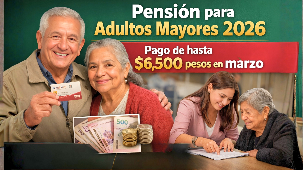 Pensión para Adultos Mayores 2026 en México: pago de hasta $6,500 pesos en marzo, quiénes califican y cómo solicitar el apoyo